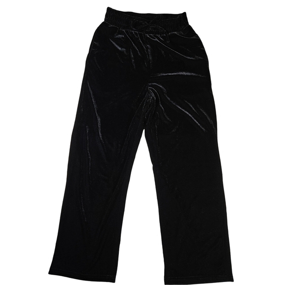 Elodie Velvet Straight Leg Pants, Black, Small - Picture 4 of 12